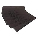 Kuber Industries PVC Circle Print Fridge Mat Set of 6 | Refrigerator Placemats for Kitchen | Shelf Liner | Black