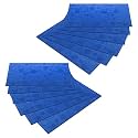 Kuber Industries Fridge Mats | PVC Circle Print | Mat for Refrigerator | Placemats for Kitchen | Shelf Liner Mat | Set of 12 | Blue