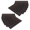 Kuber Industries Fridge Mats - PVC Circle Print Refrigerator Placemats For Kitchen - Shelf Liner - Set Of 12 - Black