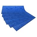 Kuber Industries Fridge Mats | PVC Circle Print | Mat for Refrigerator | Placemats for Kitchen | Shelf Liner Mat | Set of 6 | Blue Refrigerator Liners