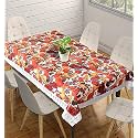 Kuber Industries Fruit Print Table Cloth 6 Seater|Waterproof Dining Table Cover 6 Seater|Table Protector for Indoor &amp; Outdoor 90x60 (Multi)