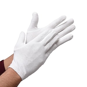 kuber industries cotton summer gloves - protection from sun burns dust pollution - for women and men - 1 pair - white
