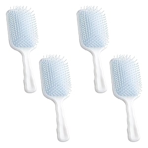 kuber industries hair brush  bristles brush  hair brush with paddle  detangles hair brush  suitable for all hair types  hair brush styling hair  pack of 4  xh45ble  blue