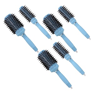kuber industries hair brush  bristles brush  hair brush with paddle  sharp hair brush for woman  suitable for all hair types  tgx525-tgx5232 pack of 6 ice blue