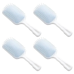 kuber industries hair brush  bristles brush  hair brush with paddle  detangles hair brush  suitable for all hair types  hair brush styling hair  4 piece  xh45ble  pack of 2  blue