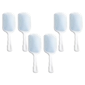 kuber industries hair brush  bristles brush  hair brush with paddle  detangles hair brush  suitable for all hair types  hair brush styling hair  6 piece  xh45ble  pack of 3  blue