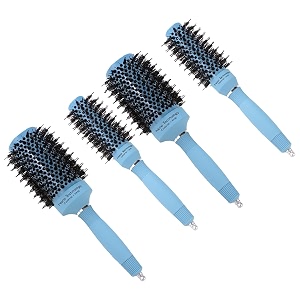 kuber industries hair brush  bristles brush  hair brush with paddle  sharp hair brush for woman  suitable for all hair types  tgx525-tgx5232 pack of 4 ice blue