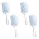 Kuber Industries Hair Brush | Bristles Brush | Hair Brush with Paddle | Detangles Hair Brush | Suitable For All Hair Types | Hair Brush Styling Hair | Pack of 4 | XH45BLE | Blue