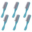 Kuber Industries Hair Brush | Bristles Brush | Hair Brush with Paddle | Brush for Curly wavy Hairs | Suitable For All Hair Types | Hair Brush Styling Hair | Pack of 6 | C19BLE | Blue
