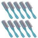 Kuber Industries Hair Brush | Bristles Brush | Hair Brush with Paddle | Brush for Curly wavy Hairs | Suitable For All Hair Types | Hair Brush Styling Hair | 10 Piece | C19BLE | Pack of 5 | Blue
