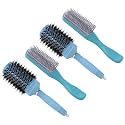 Kuber Industries Hair Brush | Bristles Brush | Hair Brush with Paddle | Sharp Hair Brush for Woman | Suitable For All Hair Types | TGX525..-C19BLE |Pack of 4| Ice Blue &amp; Blue