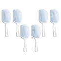 Kuber Industries Hair Brush | Bristles Brush | Hair Brush with Paddle | Detangles Hair Brush | Suitable For All Hair Types | Hair Brush Styling Hair | 6 Piece | XH45BLE | Pack of 3 | Blue