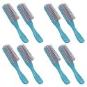 Kuber Industries Hair Brush | Bristles Brush | Hair Brush with Paddle | Brush for Curly wavy Hairs | Suitable For All Hair Types | Hair Brush Styling Hair | 8 Piece | C19BLE | Pack of 4 | Blue