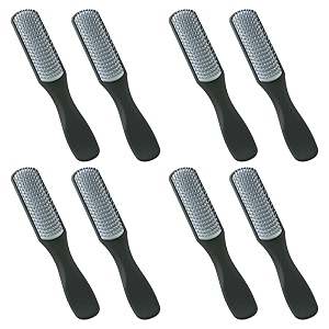 kuber industries hair brush  flexible bristles brush  hair brush with paddle  straightens amp detangles hair brush  suitable for all hair types  8 piece  c19-blk-s  small  pack of 4  black