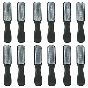 kuber industries hair brush  flexible bristles brush  hair brush with paddle  straightens amp detangles hair brush  suitable for all hair types  12 piece  c19-blk-s  small  pack of 6  black