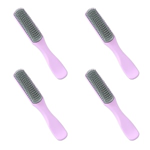 kuber industries hair brush  flexible bristles brush  hair brush with paddle  straightens amp detangles hair brush  suitable for all hair types  4 piece  c19-prup-s  small  pack of 2  purple
