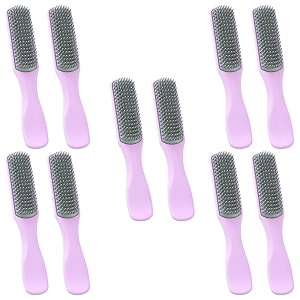 kuber industries hair brush  flexible bristles brush  hair brush with paddle  straightens amp detangles hair brush  suitable for all hair types  10 piece  c19-prup-s  small  pack of 5  purple