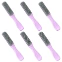 Kuber Industries Hair Brush | Flexible Bristles Brush | Hair Brush with Paddle | Straightens &amp; Detangles Hair Brush | Suitable For All Hair Types | 6 Piece | C19-PRUP-S | Small | Pack of 3 | Purple