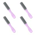 Kuber Industries Hair Brush | Flexible Bristles Brush | Hair Brush with Paddle | Straightens &amp; Detangles Hair Brush | Suitable For All Hair Types | 4 Piece | C19-PRUP-S | Small | Pack of 2 | Purple