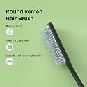 Kuber Industries Hair Brush | Flexible Bristles Brush | Hair Brush with Paddle | Straightens &amp; Detangles Hair Brush | Suitable For All Hair Types | 2 Piece | C19-BLK-S | Small | Black