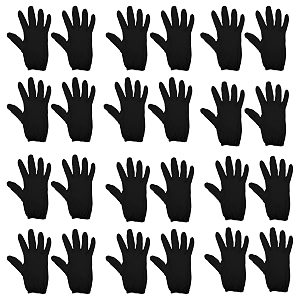 kuber industries hand gloves  12 pair  cotton half gloves  sun dust protection gloves for men amp woman  cloth gloves for driving biking cycling  pollution hand gloves  black