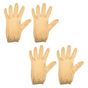 kuber industries hand gloves  2 pair  cotton half gloves  sun dust protection gloves for men amp woman  cloth gloves for driving biking cycling  pollution hand gloves  cream