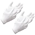 Kuber Industries Hand Gloves | 2 Pair | Cotton Half Gloves | Sun Dust Protection Gloves for Men &amp; Woman | Cloth Gloves For Driving, Biking, Cycling | Pollution Hand Gloves | White