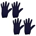 Kuber Industries Hand Gloves | 2 Pair | Cotton Half Gloves | Sun Dust Protection Gloves for Men &amp; Woman | Cloth Gloves For Driving, Biking, Cycling | Pollution Hand Gloves | Blue
