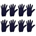 Kuber Industries Hand Gloves | 4 Pair | Cotton Half Gloves | Sun Dust Protection Gloves for Men &amp; Woman | Cloth Gloves For Driving, Biking, Cycling | Pollution Hand Gloves | Blue