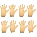 Kuber Industries Hand Gloves | 4 Pair | Cotton Half Gloves | Sun Dust Protection Gloves for Men &amp; Woman | Cloth Gloves For Driving, Biking, Cycling | Pollution Hand Gloves | Cream