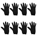 Kuber Industries Hand Gloves | 4 Pair | Cotton Half Gloves | Sun Dust Protection Gloves for Men &amp; Woman | Cloth Gloves For Driving, Biking, Cycling | Pollution Hand Gloves | Black