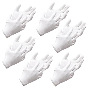 kuber industries hand gloves  6 pair  cotton half gloves  sun dust protection gloves for men amp woman  cloth gloves for driving biking cycling  pollution hand gloves  white