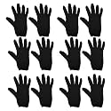 Kuber Industries Hand Gloves | 6 Pair | Cotton Half Gloves | Sun Dust Protection Gloves for Men &amp; Woman | Cloth Gloves For Driving, Biking, Cycling | Pollution Hand Gloves | Black