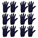 Kuber Industries Hand Gloves | 6 Pair | Cotton Half Gloves | Sun Dust Protection Gloves for Men &amp; Woman | Cloth Gloves For Driving, Biking, Cycling | Pollution Hand Gloves | Blue