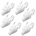 Kuber Industries Hand Gloves | 6 Pair | Cotton Half Gloves | Sun Dust Protection Gloves for Men &amp; Woman | Cloth Gloves For Driving, Biking, Cycling | Pollution Hand Gloves | White