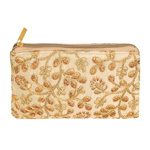 kuber industries hand purse for womenladies hand pursezipper closureclutch for party weddingcream