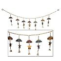 Kuber Industries Handcrafted Kalash Toran|Umbrella Hanging Bandarwal|Door Hanging Windchime for Diwali & Home Decor (Multicolor)