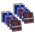Kuber Industries Premium Cotton Handkerchief Set for Men and Boys - Dark Color, Pack of 12