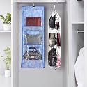 Kuber Industries Hanging Organizer | Handbag Organizer | Hanging Purse for Wardrobe | Transparent Clutch Organizer | Handbag Storage for Closet | 6 Pocket Hanger | Pack of 2 | Multi