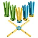 Kuber Industries Hot Stick Mate|Unbrakable Plastic Hot Plate Stand|Pot Holder for Protect Floor & Table from Heat Damage|Scratches|Pack of 6 (Assorted)