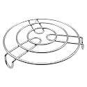 Kuber Industries Iron Stand | Stainless Steel Trivet |Round Steamer Rack for Kitchen | Heat Resistant Hot Plate Dishes Holder | Cooker Donga Stand | Silver