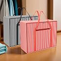Kuber Industries Jumbo Attachi Storage Bag - Closet Organizer, Blanket Cover, Zipper Clothing Organizer With Front Pocket and Handle - Large, Pack of 2, Multi