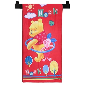 kuber industries 27x54 inch cotton baby towel for 0 to 6 month  soft and super absorbent bath towel for new born baby  pooh disney print - red