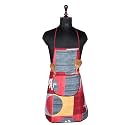 Kuber Industries Kitchen Apron | Kitchen Dress for Women | Water-Resistant Apron | Apron for Restaurant | Front Pocket | Apron for Chef | Cooking Apron for Men | Printed | Red