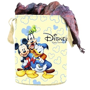 kuber industries disney print waterproof canvas laundry bagtoy storage laundry basket organizer with handles 45 l black 37 cm
