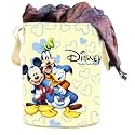 Kuber Industries Disney Print Waterproof Canvas Laundry Bag|Toy Storage| Laundry Basket Organizer With Handles, 45 L (Black), 37 Cm
