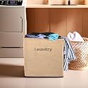 Kuber Industries Laundry Basket | Non-Woven Round Laundry Basket | Foldable Laundry Bag with Handle | Toy Storage Basket | Golden Dot | 45 LTR | Black