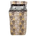 Kuber Industries Leaf Design Cotton Top Load Fully Automatic Washing Machine Cover - Brown, Standard (CTKTC01100)