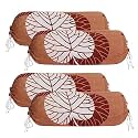 Kuber Industries Cotton Lining Print Bolster Cover with Drawstring|Round Bedside Long Pillow Cover|Dewan Pillow Cover Set 16 X 32 |Bolster Cover Set of 2 (Blue &amp; White)