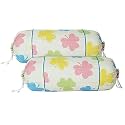 Kuber Industries Leaf Print Bolster Cover with Drawstring|Round Bedside Long Pillow Cover|Dewan Pillow Cover Set 16 x 32 |Bolster Cover Set of 2 (Multi)